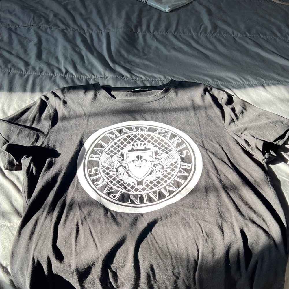 Balmain Flocked Coin Tee